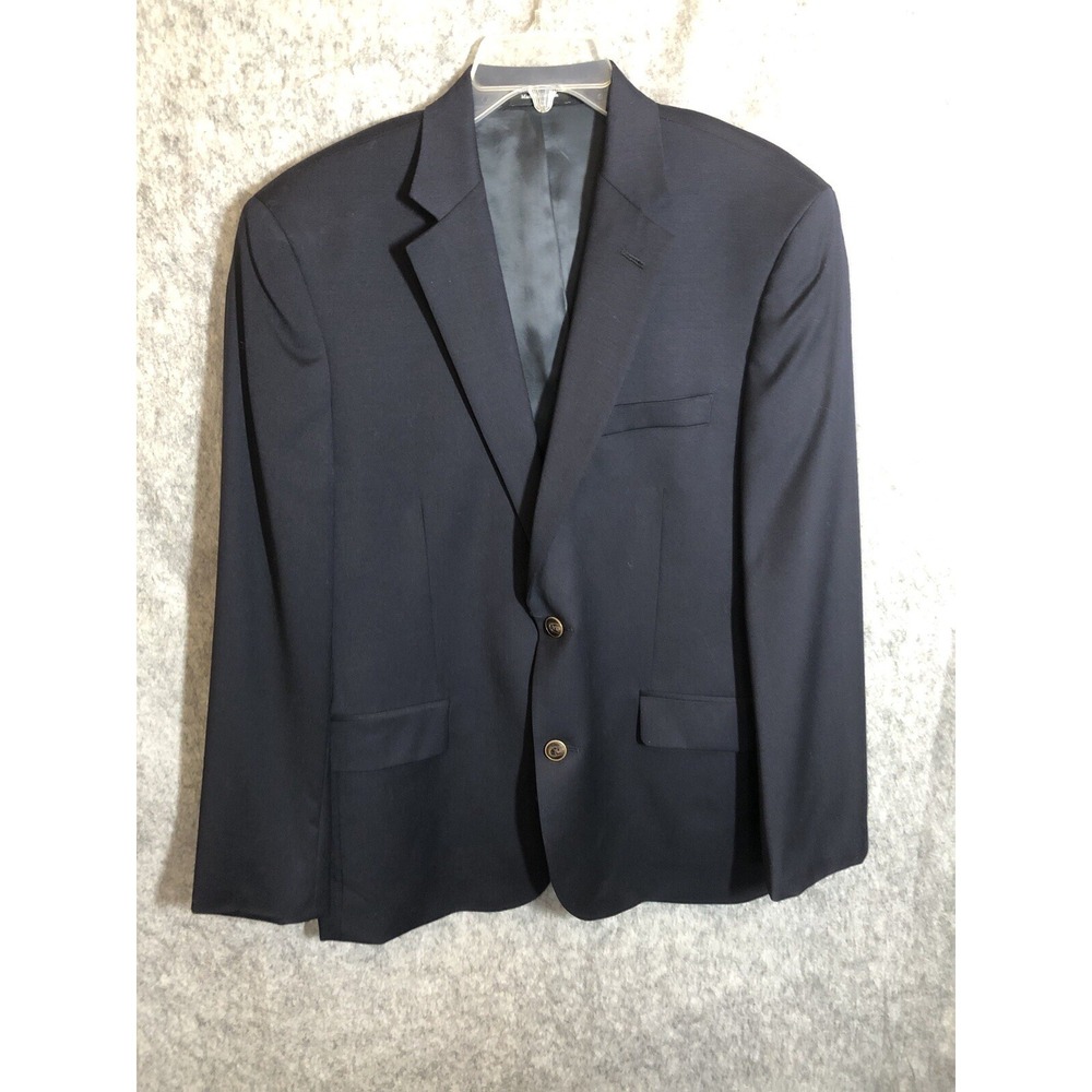 Joseph & Feiss Blazer Mens 40 Blue Wool Gold Sport Coat Jacket Classic Career